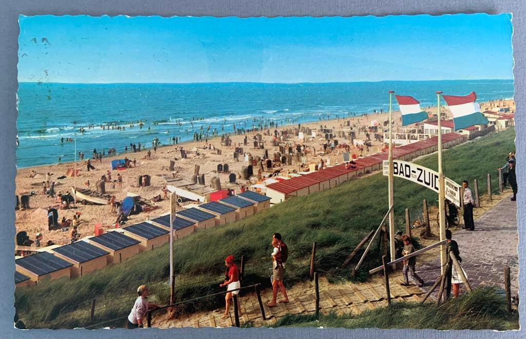Egmond aan Zee - Strand, Bad- Zuid, Verzenden, Gelopen, Noord-Holland