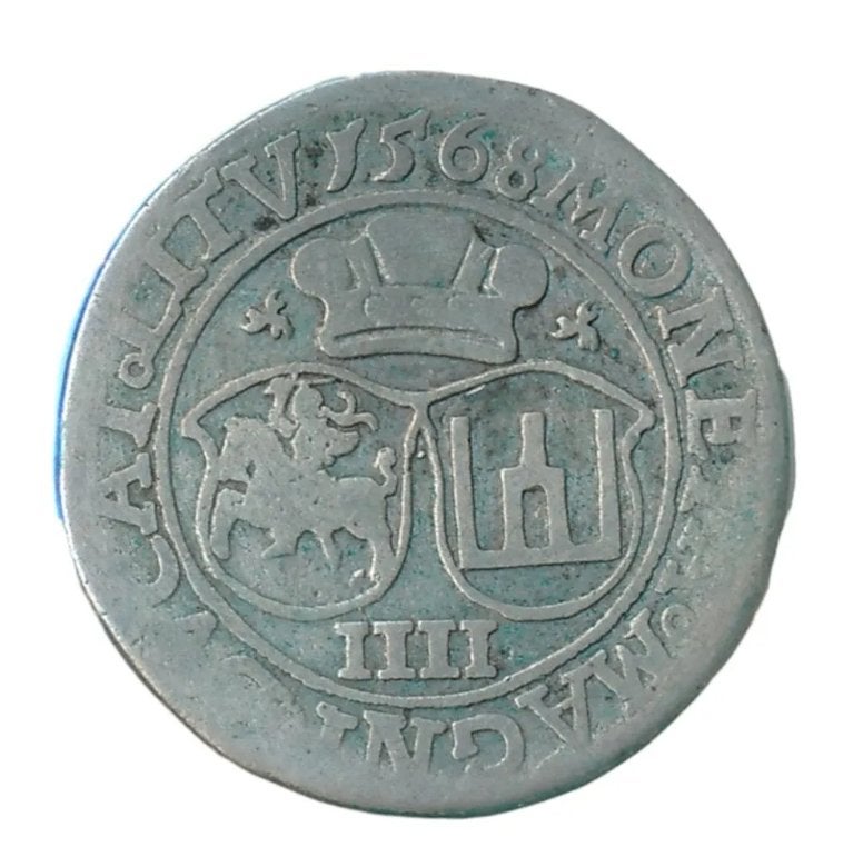 Litouwen 4 Groats 1568, Ophalen of Verzenden, Overige landen, Losse munt, Zilver