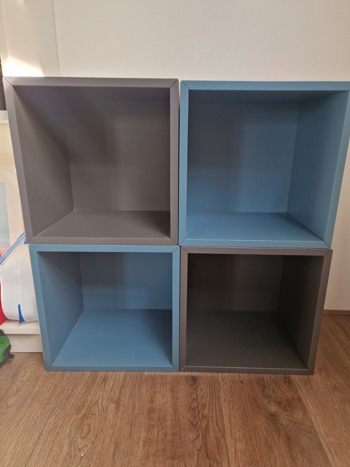 IKEA VALJE Kasten/Kubus - Grijs en Blauw, Huis en Inrichting, Ophalen, Gebruikt