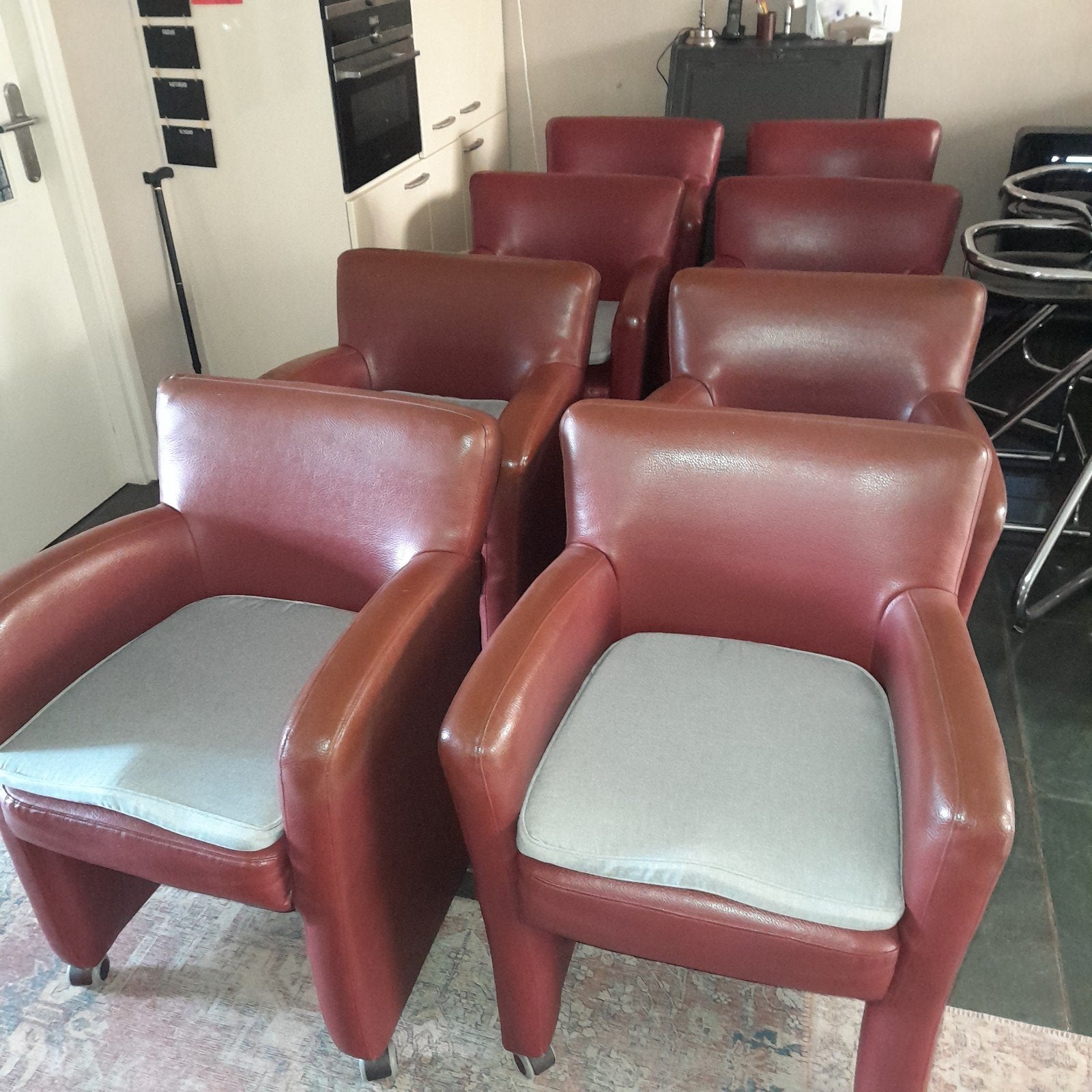 GRATIS eetkamerstoelen 8x GRATIS, Ophalen, Gebruikt, Vijf, Zes of meer stoelen