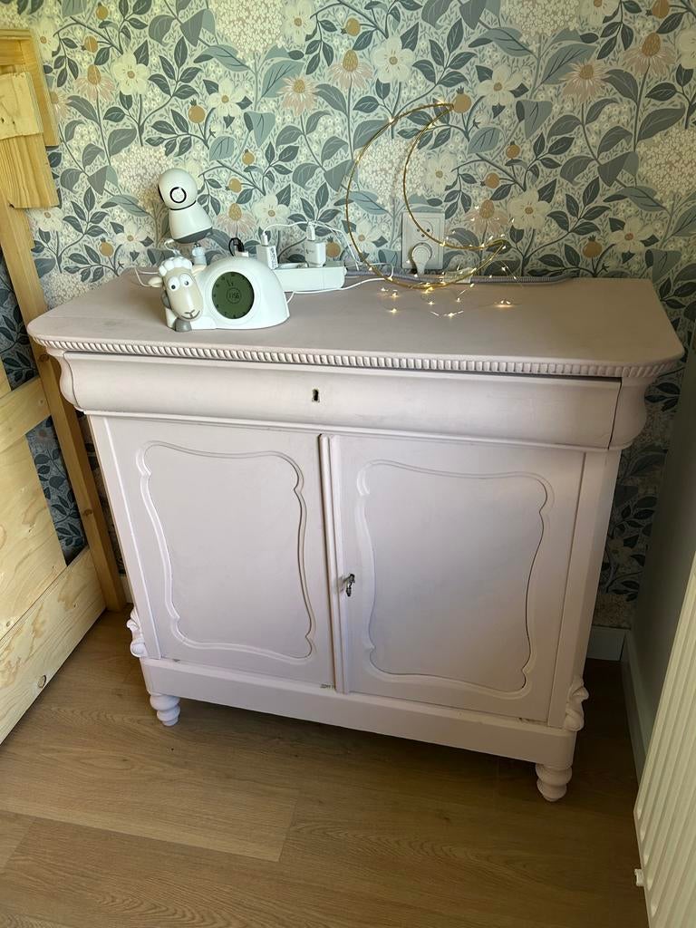 Hoge roze Commode / kastje, Ophalen, Gebruikt, 100 cm of meer, Minder dan 50 cm