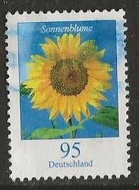 Duitsland 2, zonnebloem, Verzenden, 1990 tot heden, Gestempeld