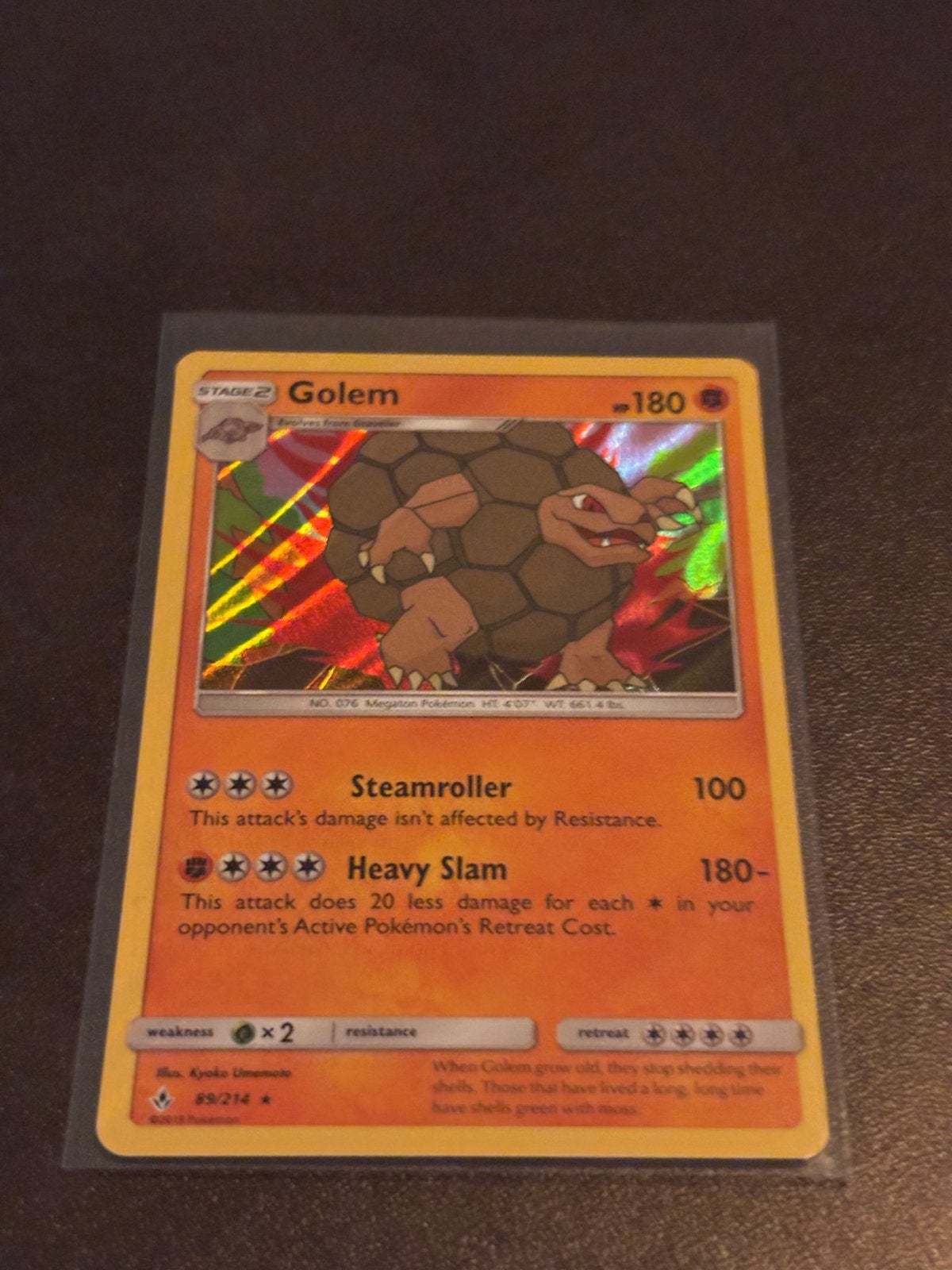 Golem Pokémon kaart (Foil) - Zo goed als nieuw, Ophalen of Verzenden, Zo goed als nieuw, Losse kaart, Foil