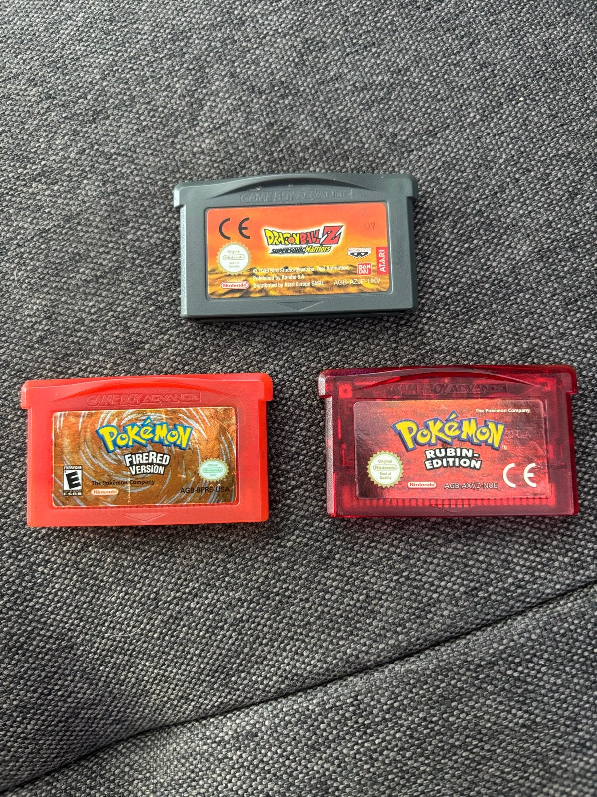 Game Boy Advance games: Pokémon FireRed, Ruby & Dragon Ball, Gebruikt, 1 speler, Ophalen of Verzenden, Role Playing Game (Rpg)