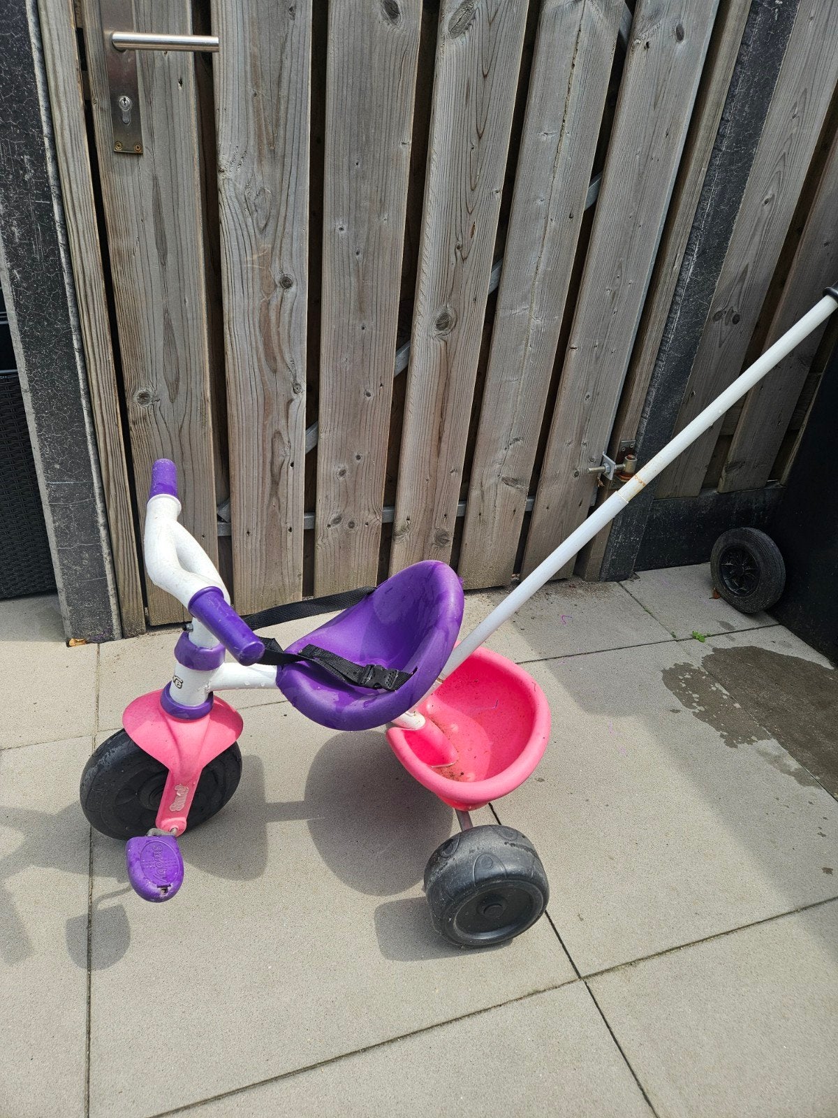Roze/paarse driewieler met duwstang, Ophalen, Gebruikt, Overige typen