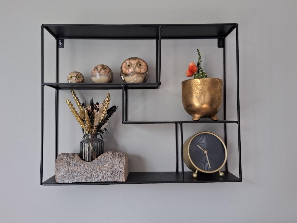 Deco wandrek 2x, Metaal, Zwart, Decoratieobject, Ophalen of Verzenden