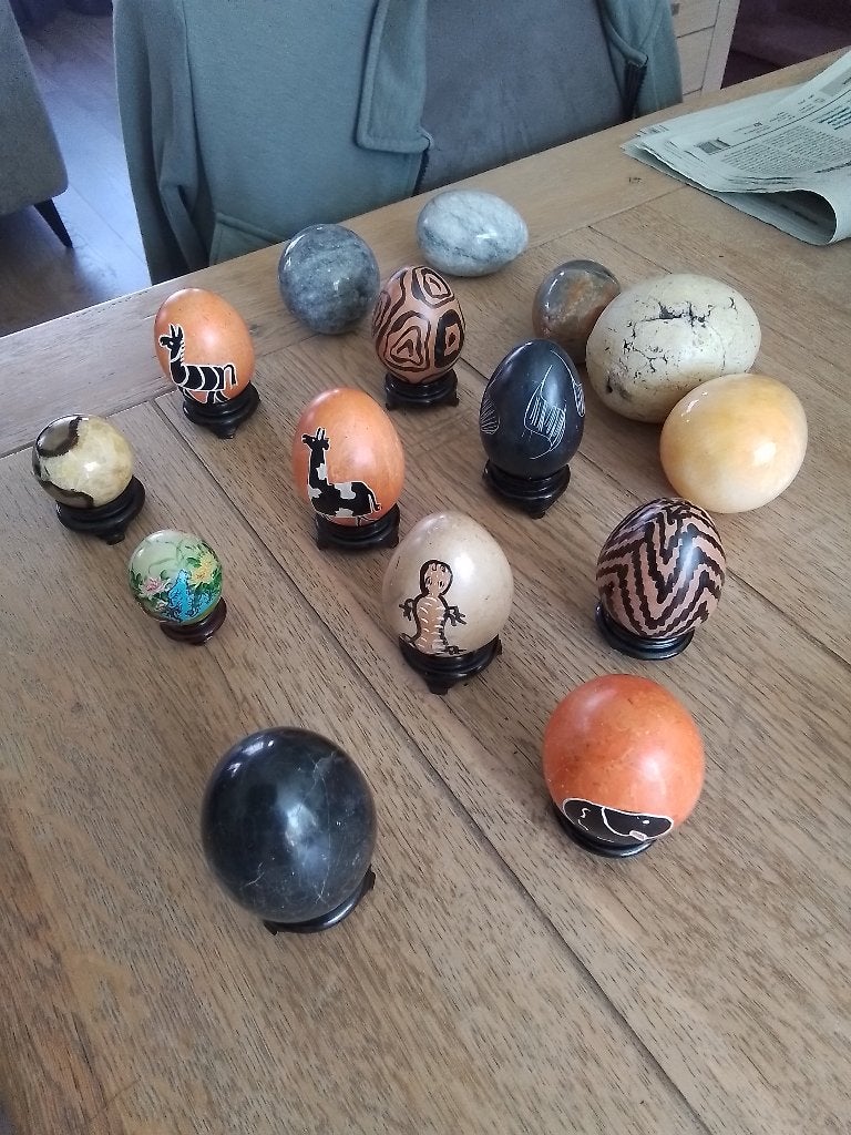 Set marmeren eieren / bol, Ophalen of Verzenden