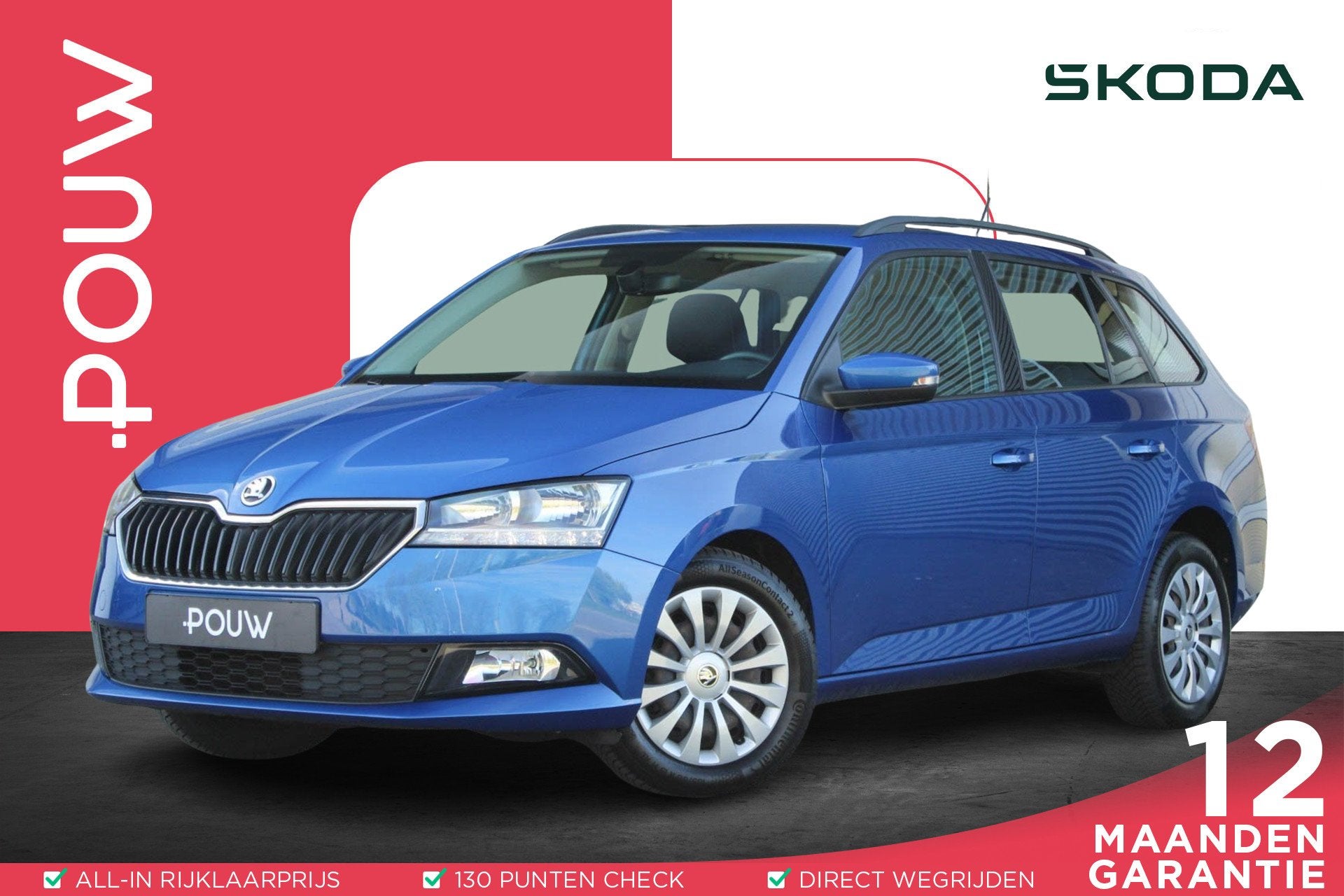 Skoda Fabia Combi 1.0 TSI 95pk Ambition | All Seasonbanden |, Auto's, Voorwielaandrijving, 12 maanden, Stof, Gebruikt