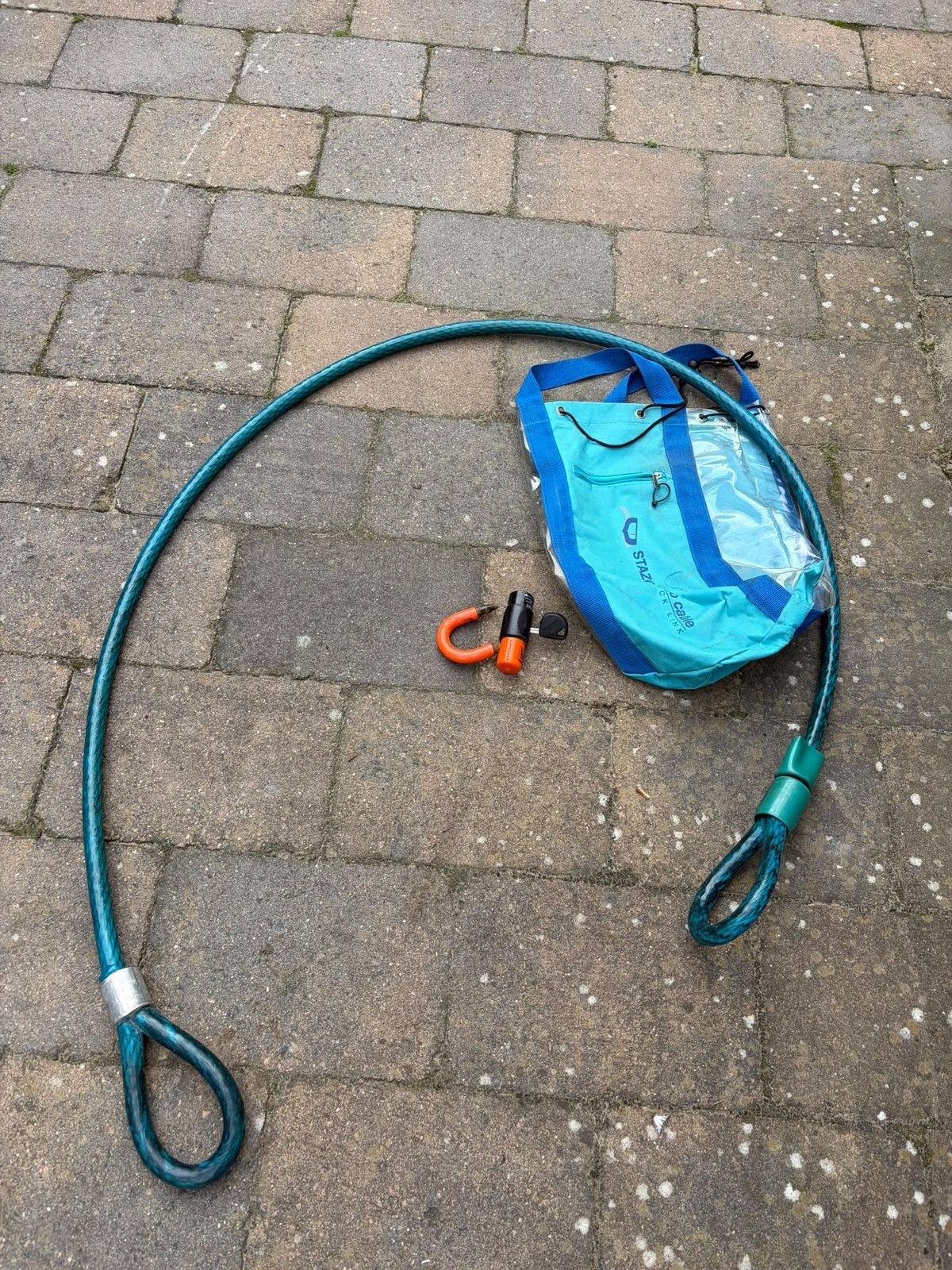 Stahlex beveiligingskabel 5 meter + Kryptonite slot, Ophalen of Verzenden, Zo goed als nieuw, Motorboot