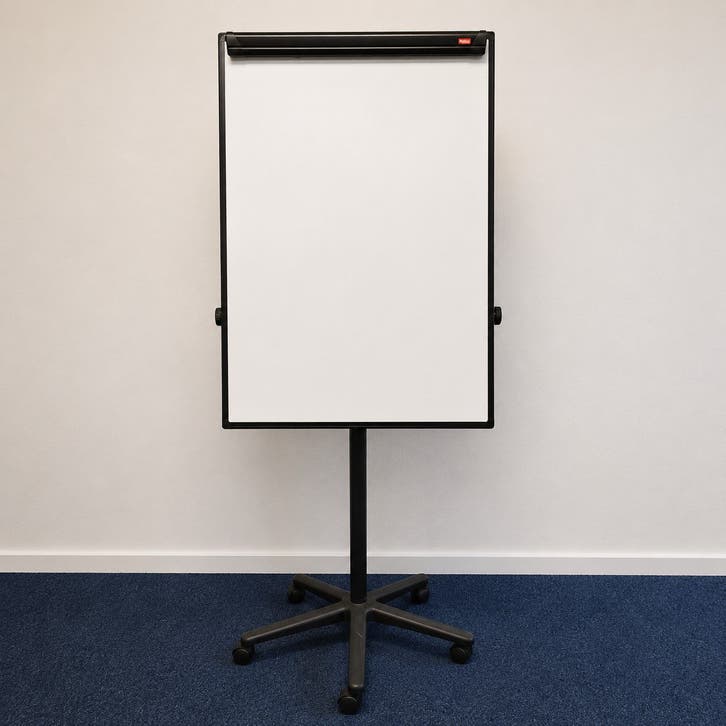 Staples Whiteboard met Wieltjes | Inklapbaar | Verrijdbaar