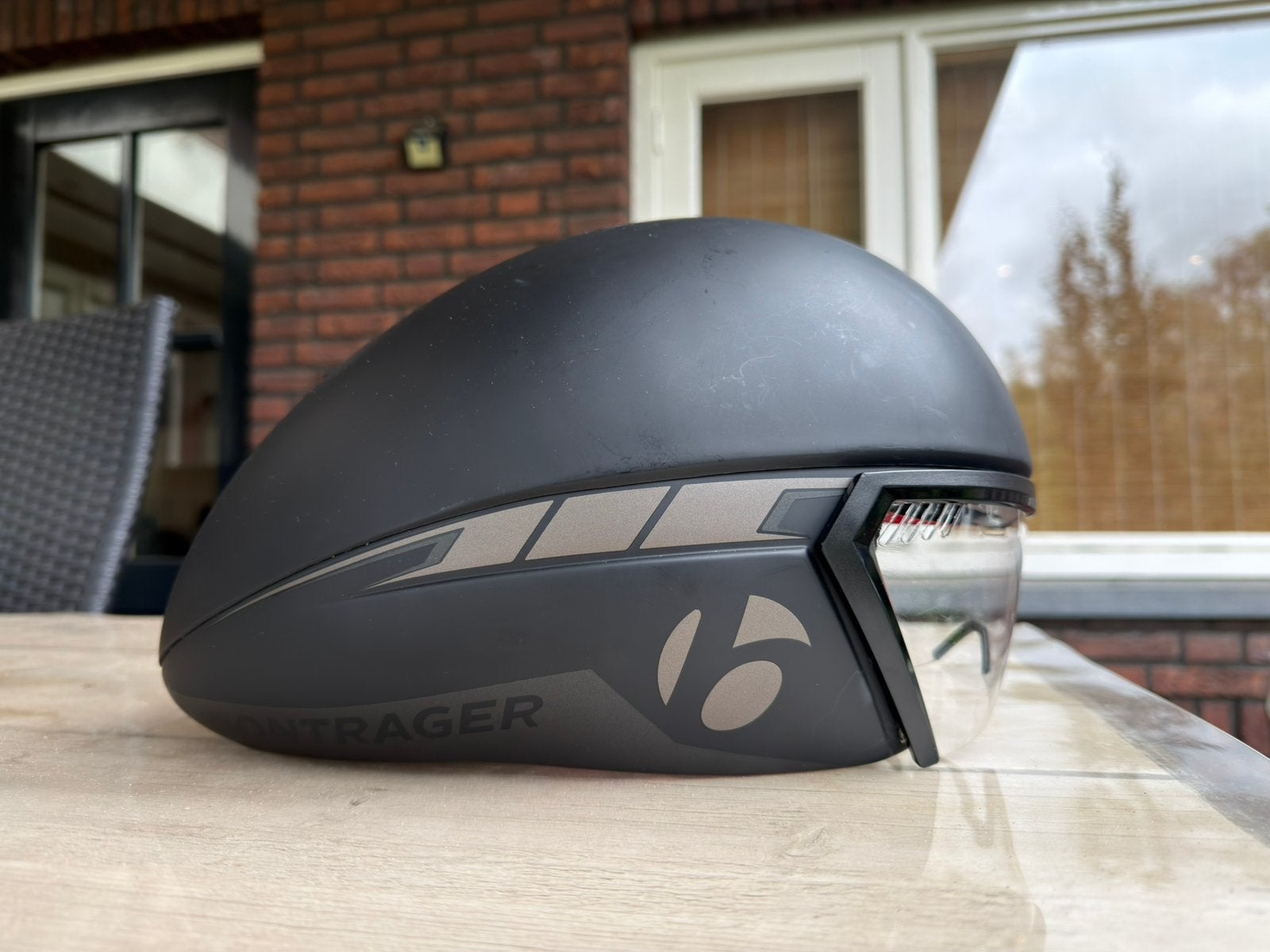 Bontrager Aeolus TT Aero Helm – Triathlon / Tijdrit + Vizier, Ophalen, Zo goed als nieuw, Overige maten, Heer of Dame