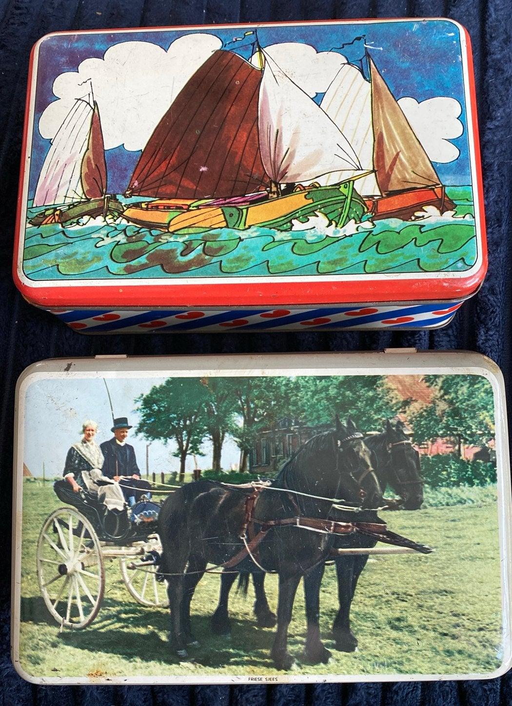Koekblikjes Friesland, Verzamelen, Blikken, Ophalen of Verzenden, Gebruikt, Koek(jes)