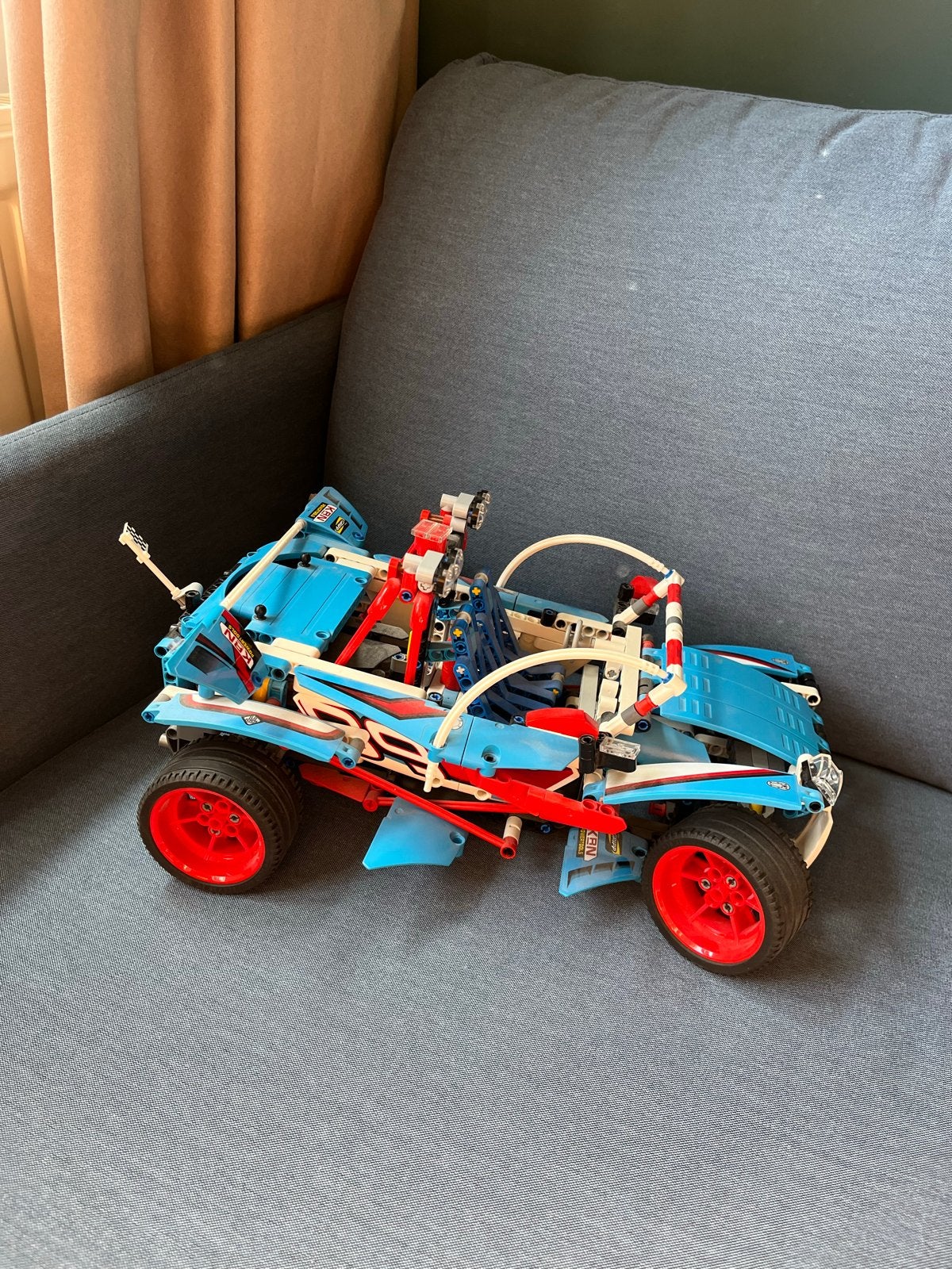 Lego Technic Buggy - Blauw met rode wielen, Ophalen of Verzenden, Gebruikt, Overige merken