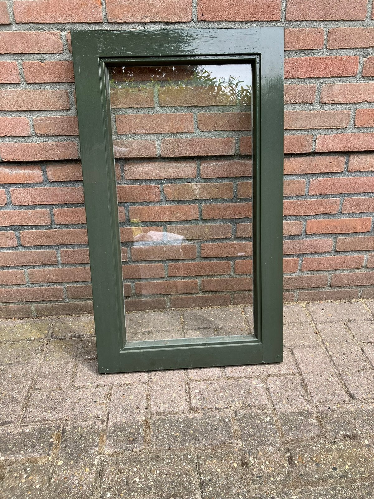 5 hardhouten raamkozijnen met enkel glas, Ophalen, Gevelraam of Ruit, Gebruikt, 80 tot 120 cm