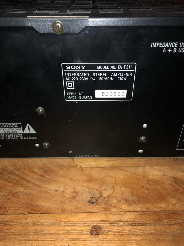 Sony TA-F311 Stereo Versterker, Audio, Tv en Foto, Versterkers en Receivers, Gebruikt, Ophalen of Verzenden, Sony, 120 watt of meer