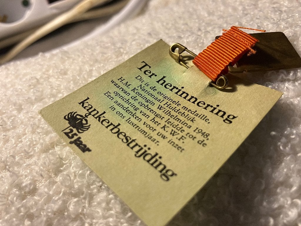 Nationale Huldeblijk Koningin Wilhelmina 1948 KWF, Ophalen of Verzenden, Brons, Nederland
