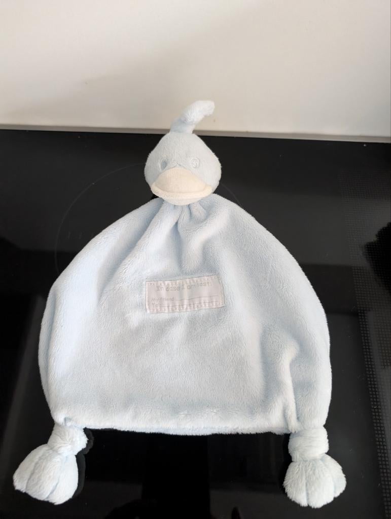 BimBam knuffeldoek duck  l.blauw, Ophalen of Verzenden, Zo goed als nieuw, Eend