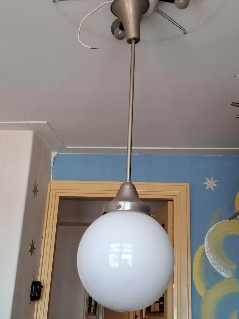 Lamp, jaren 30 gispen, Huis en Inrichting, Lampen | Hanglampen, Ophalen of Verzenden, Gebruikt, Minder dan 50 cm