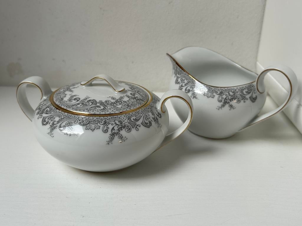 Vintage Hutschenreuther Antoinette suiker en melk, Ophalen of Verzenden