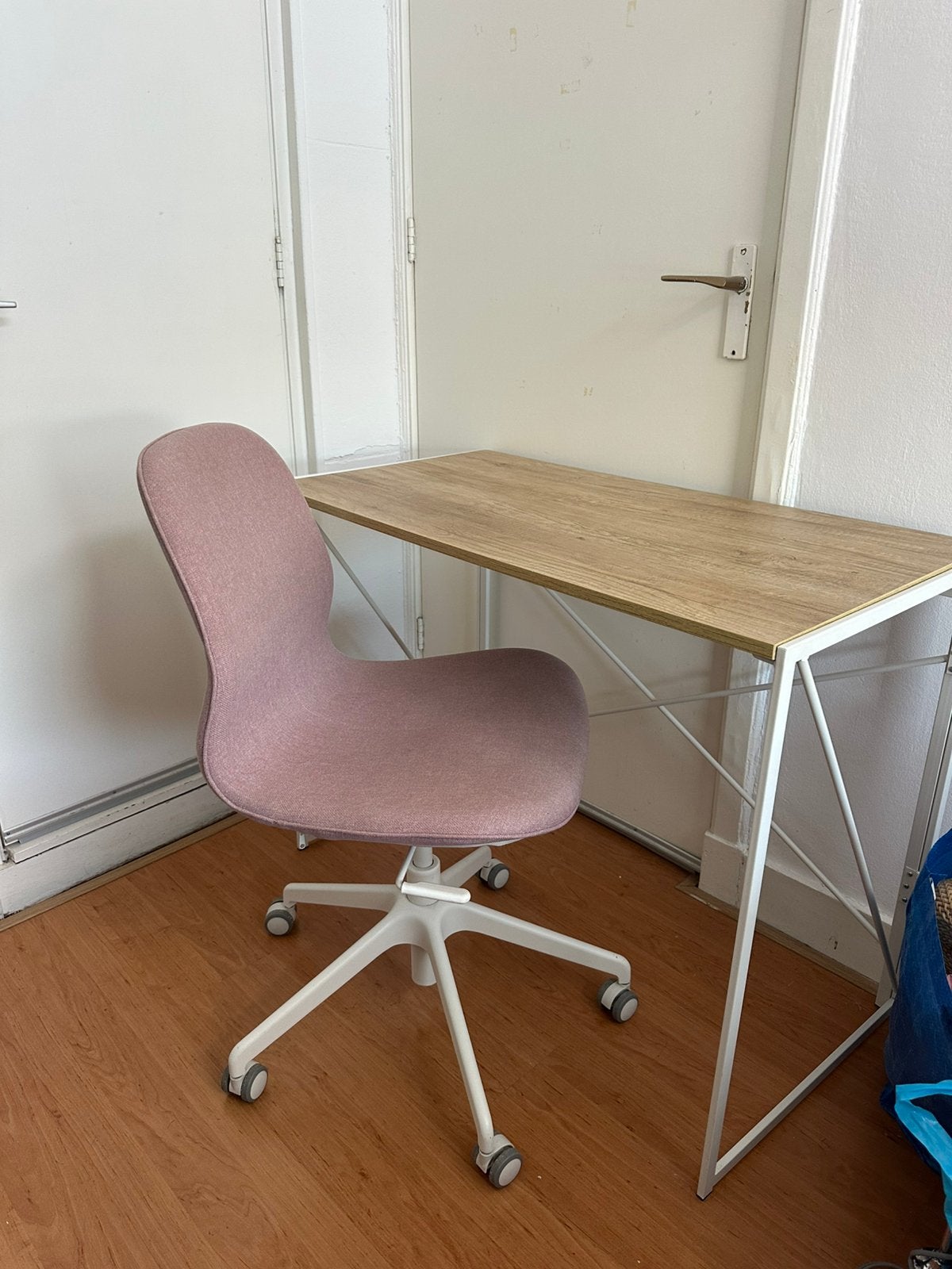 Bureaustoel Ikea LÅNGFJÄLL, Ophalen of Verzenden, Zo goed als nieuw, Roze