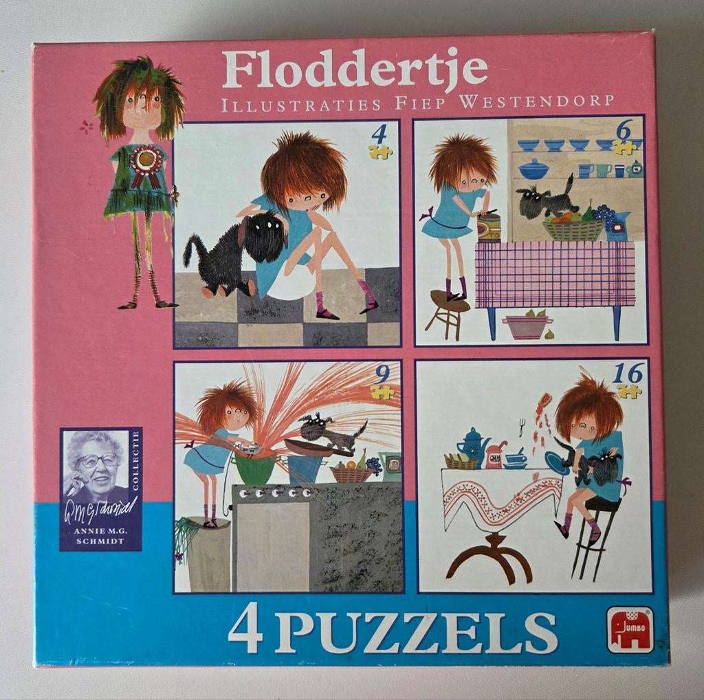 Floddertje 4 in 1 puzzel - annie m.g. schmidt, Ophalen of Verzenden, Gebruikt