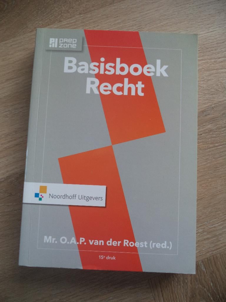 Basisboek Recht Noordhoff Uitgevers, Boeken, Ophalen of Verzenden, Alpha, Zo goed als nieuw, HBO