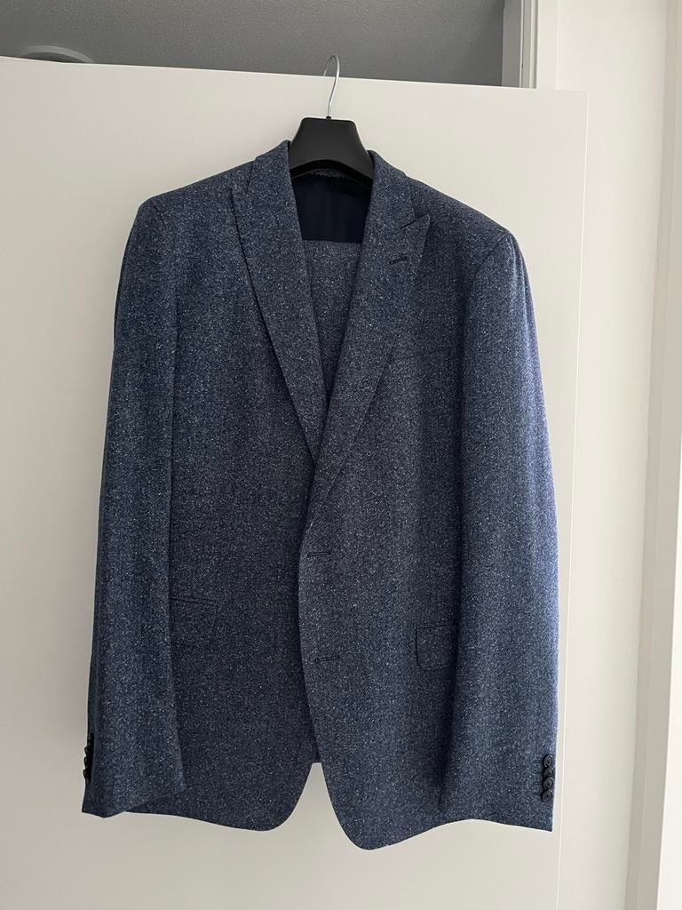 Jac Hensen Modern Fit Pak - Maat 106 (L), Kleding | Heren, Kostuums en Colberts, Zo goed als nieuw, Maat 52/54 (L), Blauw, Ophalen of Verzenden