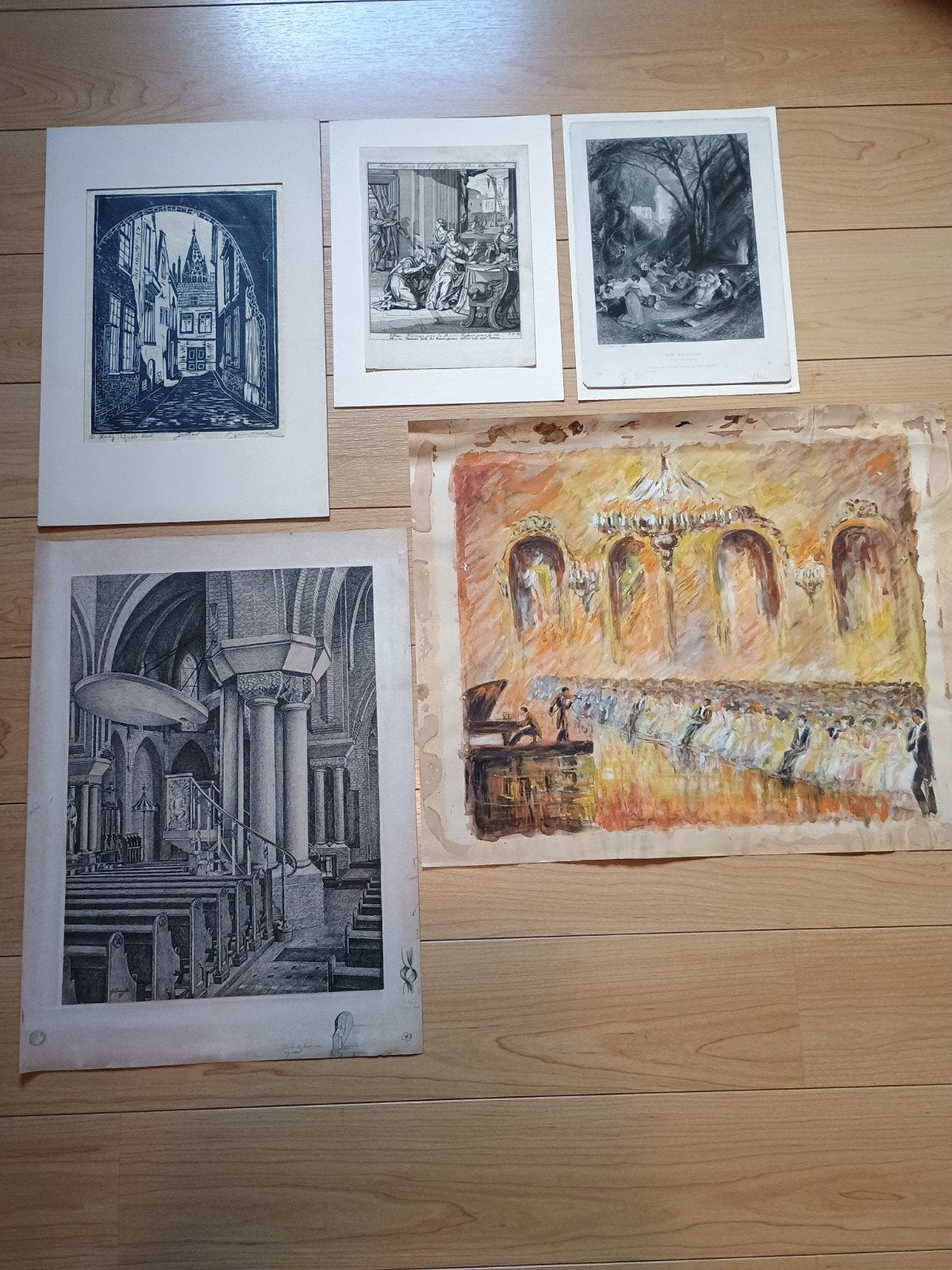 70+ Prenten, Etsen, Gravures, Aquarellen & Schilderijen, Ophalen of Verzenden