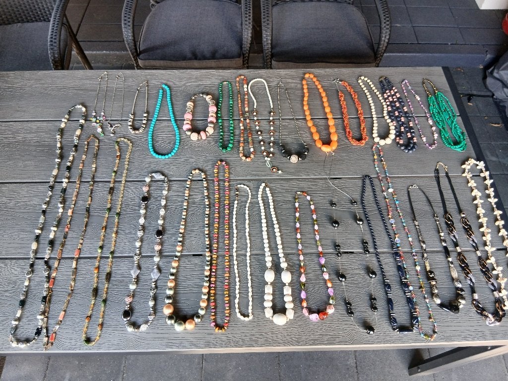 30 mooie kettingen, Ophalen, Zo goed als nieuw, Overige kleuren, Overige materialen