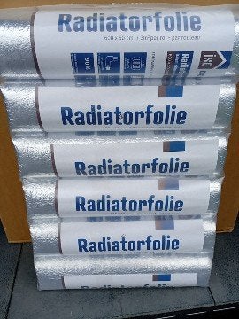 Pak 6 rollen Radiatorfolie isolatie 50x600cm 3 m² per rol, Ophalen of Verzenden, Overige typen