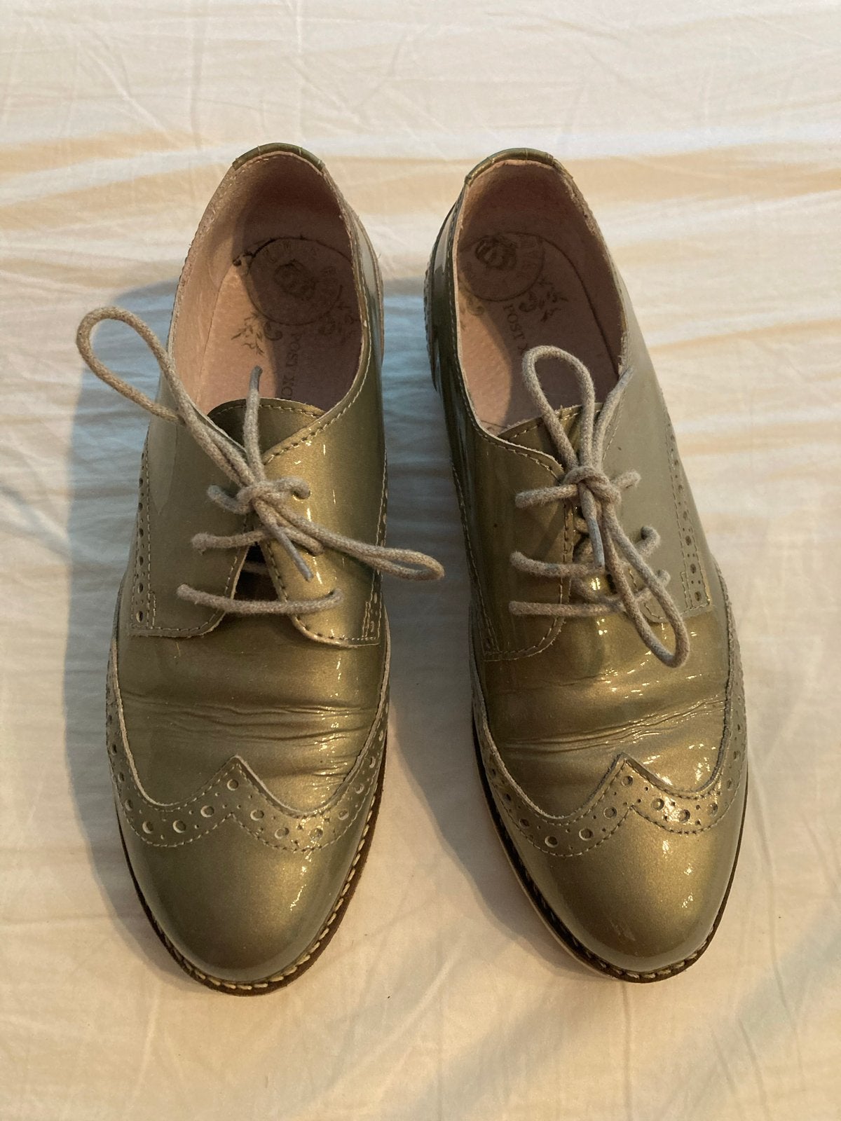 Post Xchange Blauwe Lak Veterschoen Maat 38, Schoenen met lage hakken, Blauw, Ophalen of Verzenden, Gedragen