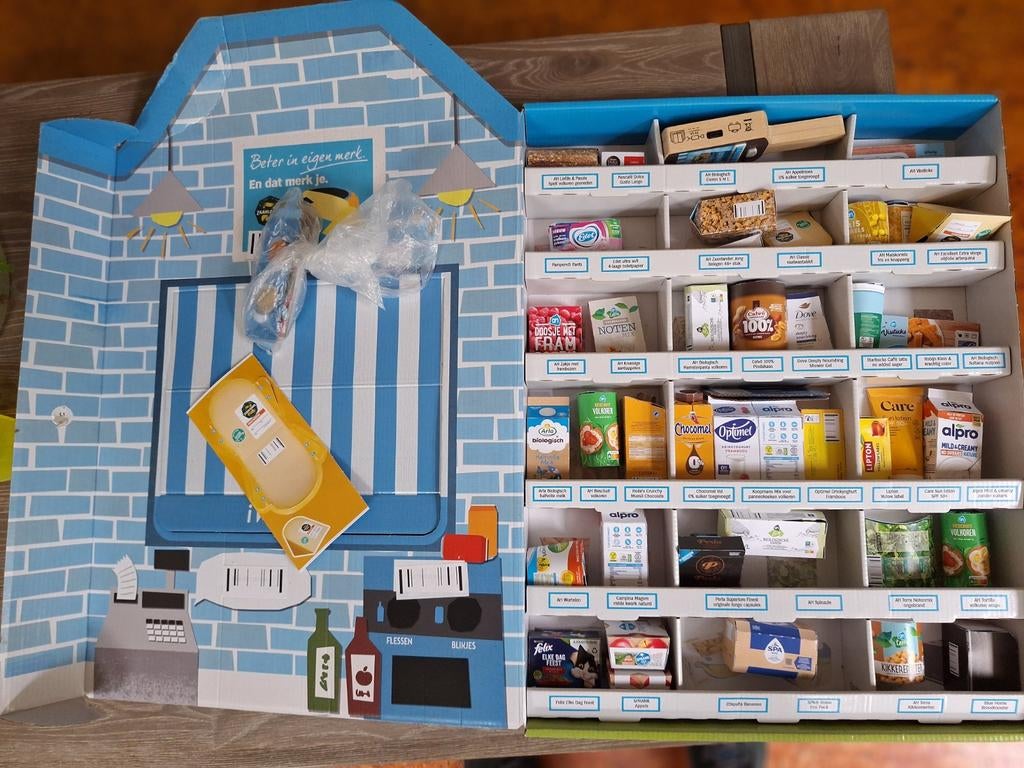 Albert Heijn speelgoedwinkeltje met producten, Kinderen en Baby's, Ophalen of Verzenden, Gebruikt, Jongen of Meisje