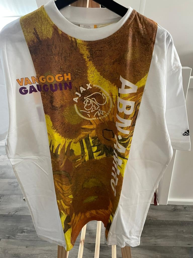 Vintage adidas T-Shirt Ajax_ Van Gogh- Gauguin (uniek) XL, Ophalen of Verzenden, Nieuw, Ajax, Shirt