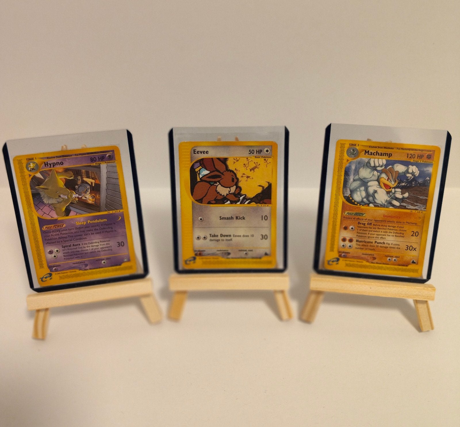 Pokemon - Aquapolis & Skyridge | Hypno, Eevee & Machamp, Verzenden, Zo goed als nieuw, Meerdere kaarten