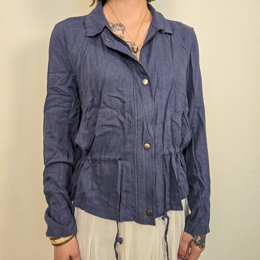 Laura Torelli Collection Blauw Jack M, Kleding | Dames, Tops, Maat 38/40 (M), Blauw, Ophalen of Verzenden, Zo goed als nieuw