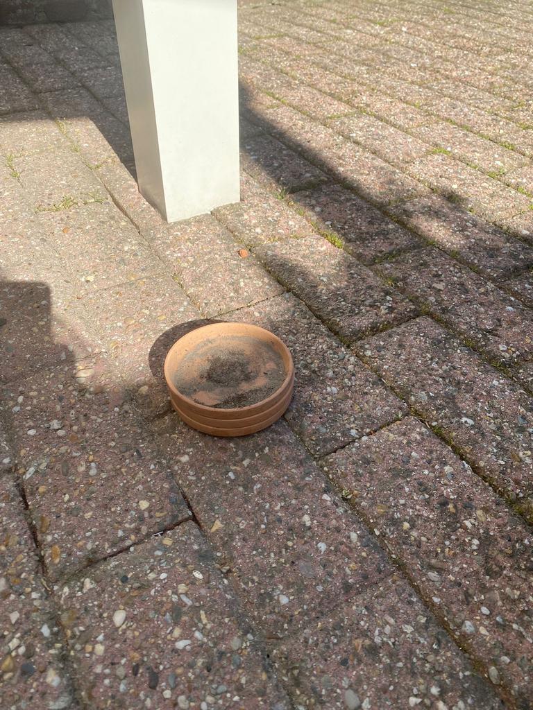 3 schaaltjes voor onder de potjes, Kunststof, Rond, Ophalen of Verzenden, Zo goed als nieuw