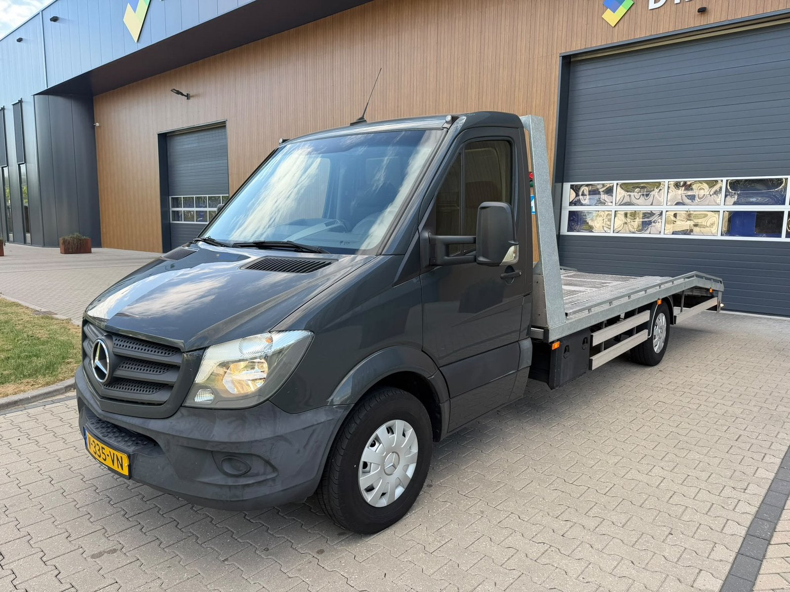 Mercedes-Benz Sprinter oprijwagen 2017 316 euro 6, Auto's, 13 km/l, Stof, Zwart, 163 pk