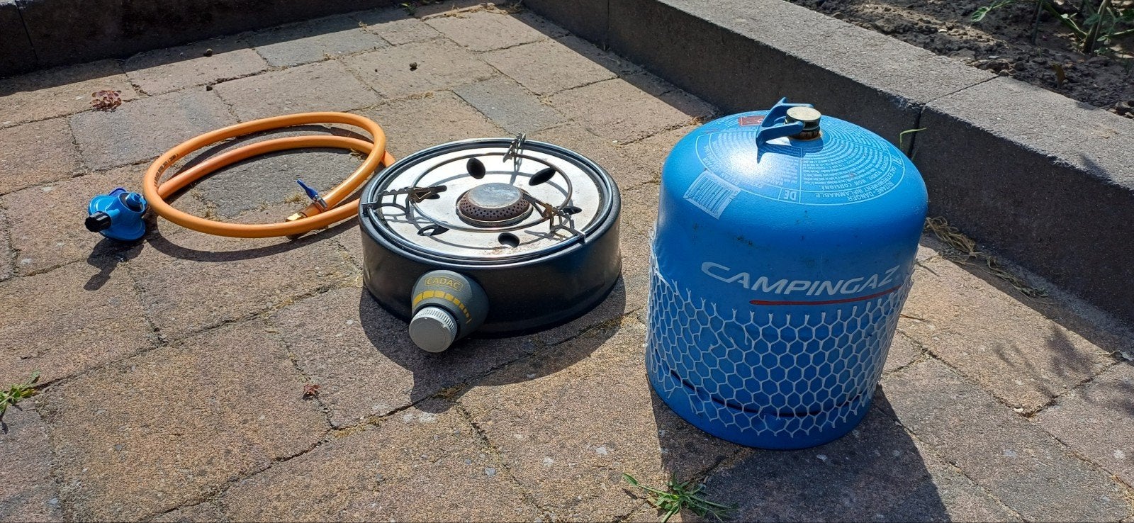 Campingaz gasfles met brander en slang, Caravans en Kamperen, Kampeeraccessoires, Ophalen of Verzenden, Gebruikt
