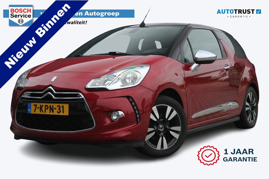 Citroën DS3 Cabrio 1.2 VTi So Chic | Incl. 12 maanden garan, Auto's, Citroën, Bedrijf, Te koop, DS3, ABS, Airbags, Airconditioning