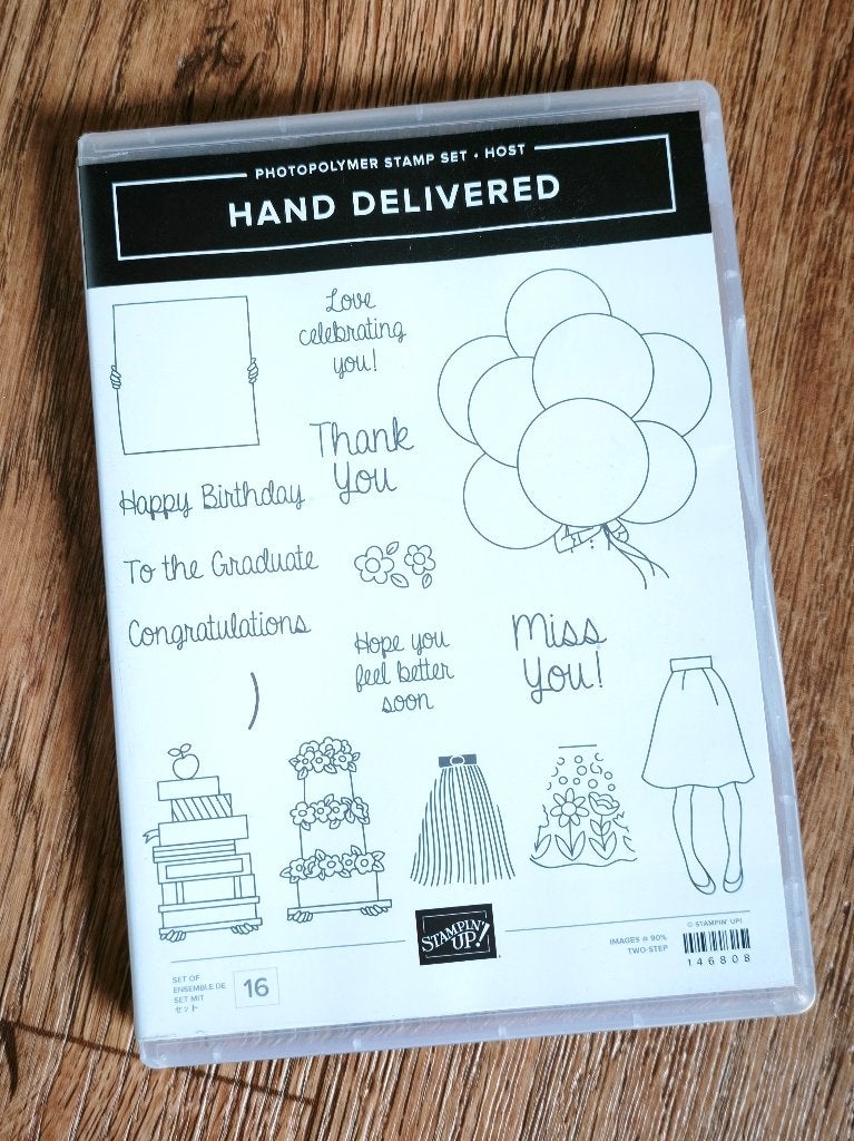 Stempels van Stampin'up Hand delivered, Hobby en Vrije tijd, Stempelen, Ophalen of Verzenden, Gebruikt, Clearstamp