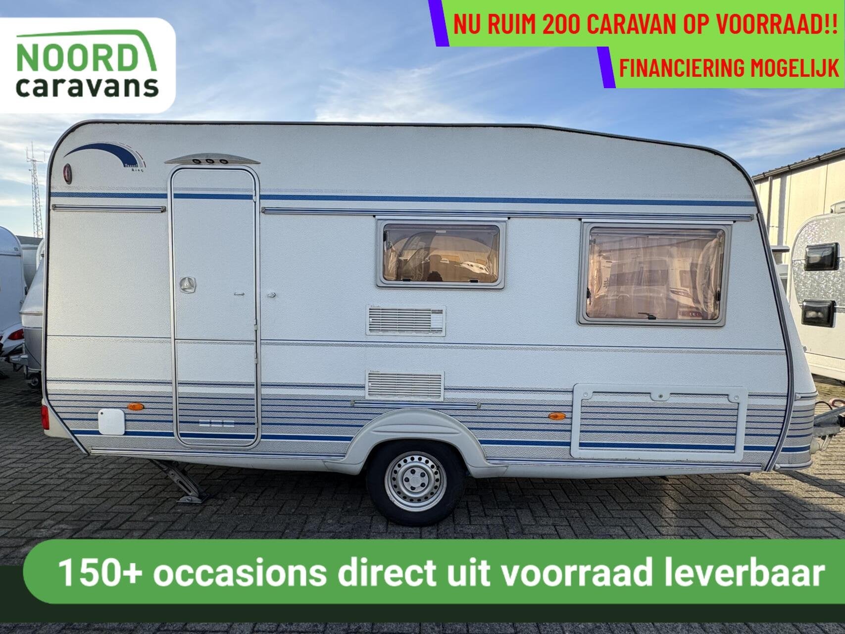 Tec TRAVEL KING 450, DWARSBED, TREINZIT, LUIFEL, TOILET, Caravans en Kamperen, Caravans, Serviceluik, T.E.C., Bedrijf, 750 - 1000 kg