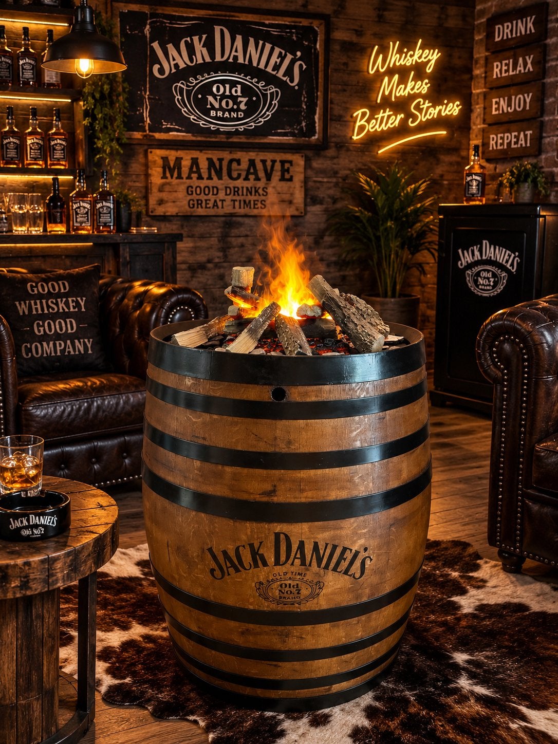 Jack Daniels haard/ vuurton uniek!, Ophalen, Elektrische haard, Dimplex, Zo goed als nieuw