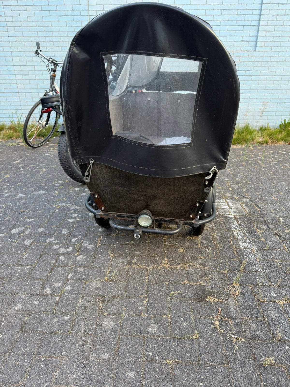 Stevige en praktische bakfiets te koop- De fietsfabriek, Ophalen, 4 kinderen of meer, Gebruikt, Huif