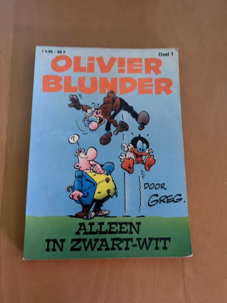 Olivier Blunder Deel 1 - Alleen in Zwart-Wit door Greg, Eén stripboek, Ophalen of Verzenden, Gelezen