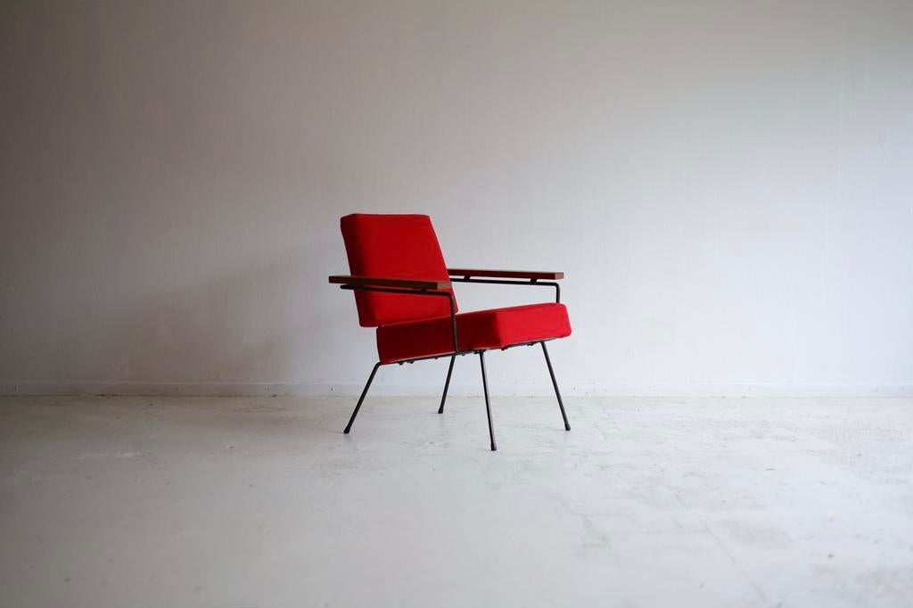 Fauteuil Rudolf Wolf, Elsrijk, Huis en Inrichting, Fauteuils, Zo goed als nieuw, Hout, Metaal, Stof, 75 tot 100 cm, Minder dan 75 cm