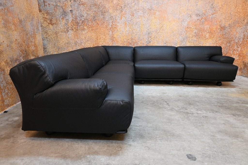 UNIEKE opnieuw beklede Cassina Fiandra design elementenbank, Huis en Inrichting, Cassina, 125 tot 150 cm, Overige maten, Hoekbank
