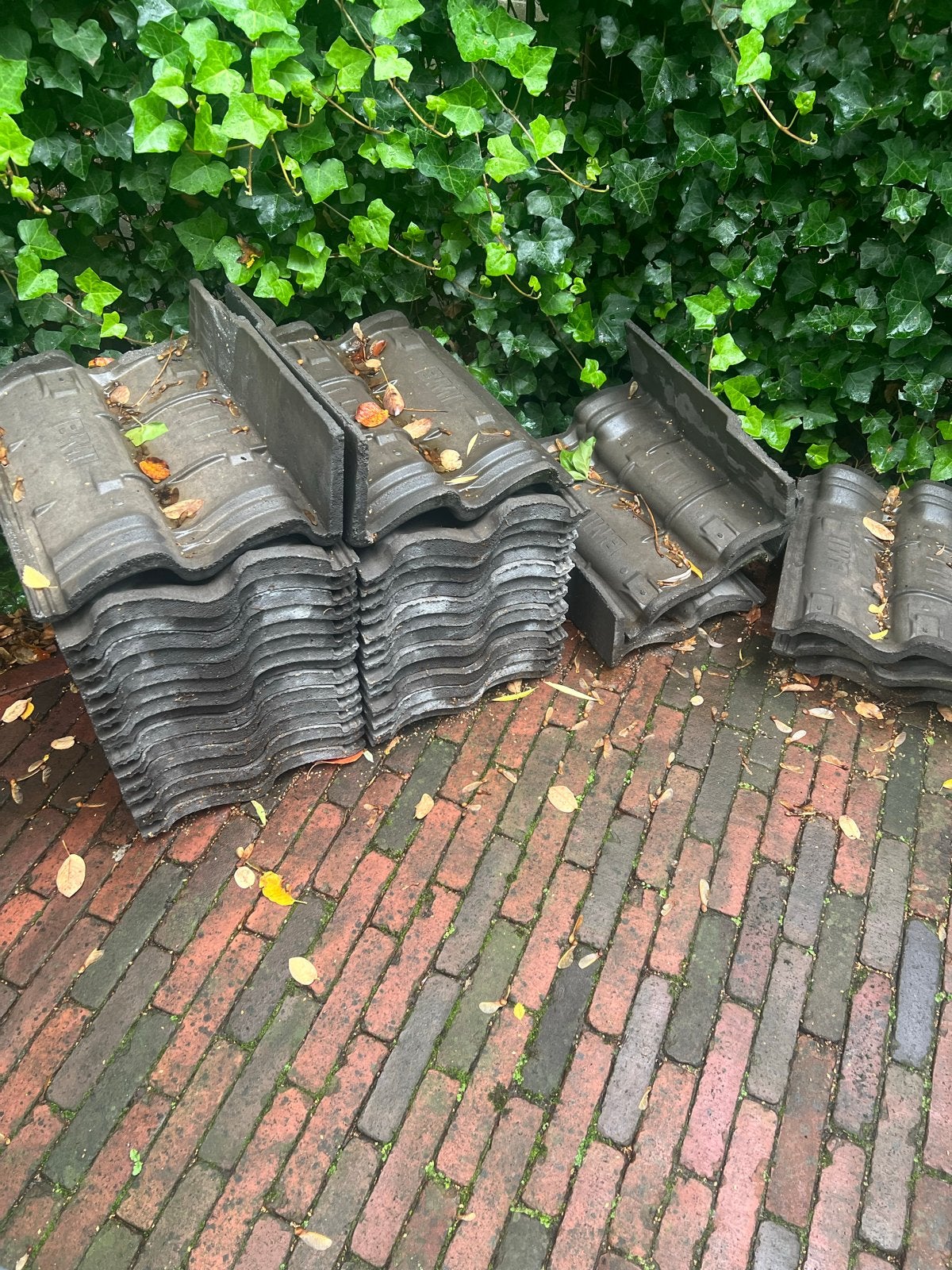 Gebruikte dakpannen - grijs/zwart, Ophalen, Gebruikt, Steen of Klei, Zwart