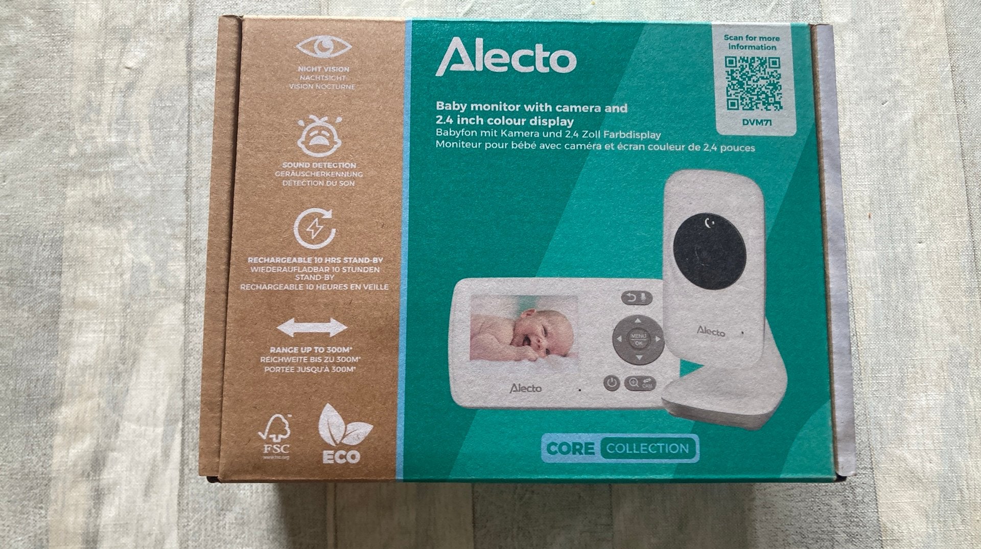 Alecto Babyfoon, Baby monitor with camera, DVM71, Ophalen of Verzenden, Zo goed als nieuw, 250 meter of meer, Camera