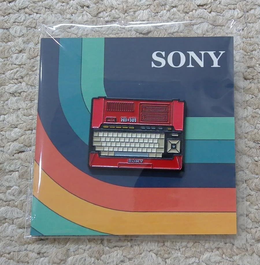 MSX SONY HITBIT Computer Enamel retro Pin Brooche, Computers en Software, Verzenden, Nieuw