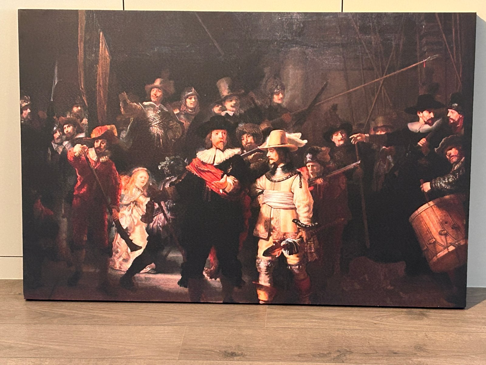 De Nachtwacht Canvas Print - 115x75 cm, Ophalen, Doek, Portret of Personen, Klassiek